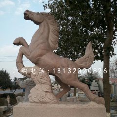 馬到成功石雕，花崗巖馬雕塑