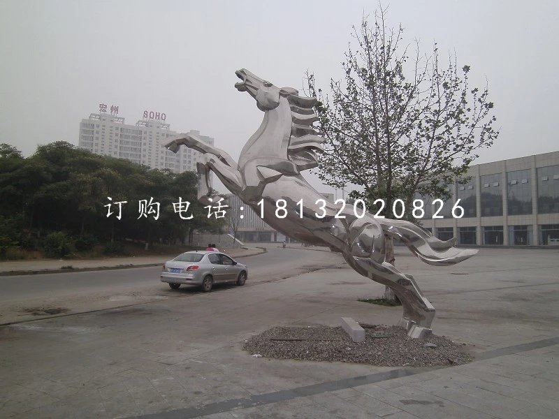 立馬成功雕塑,廣場不銹鋼雕塑 (1)