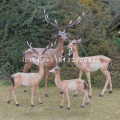 玻璃鋼仿真鹿，公園仿真動(dòng)物雕塑
