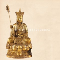 坐式地藏菩薩銅雕，寺廟佛像銅雕