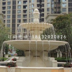三層歐式噴泉石雕，小區(qū)噴泉雕塑