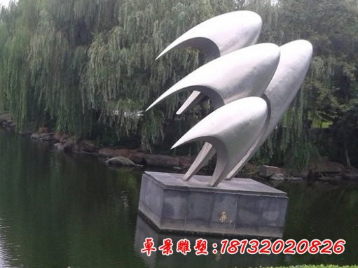 公園不銹鋼動(dòng)物抽象魚(yú)