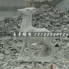 小鹿石雕，青石小鹿石雕