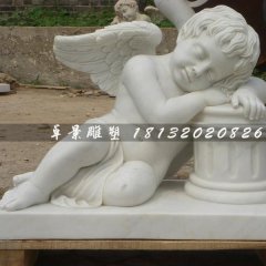 西方天使石雕，漢白玉天使雕塑