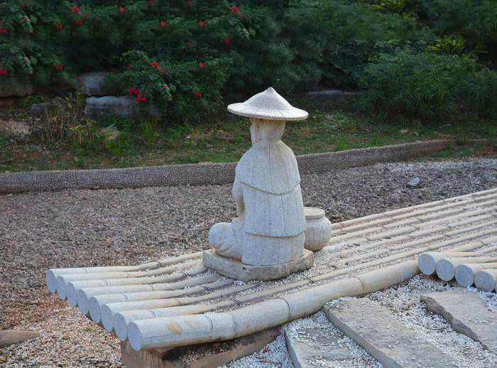 小老頭石雕,公園小品石雕