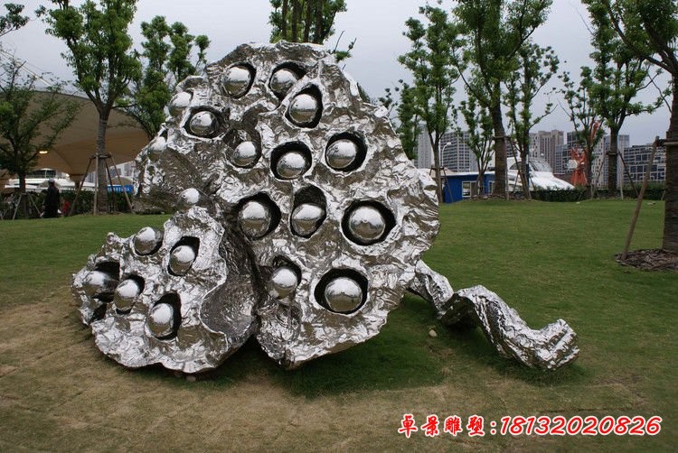 不銹鋼蓮蓬雕塑，公園不銹鋼雕塑
