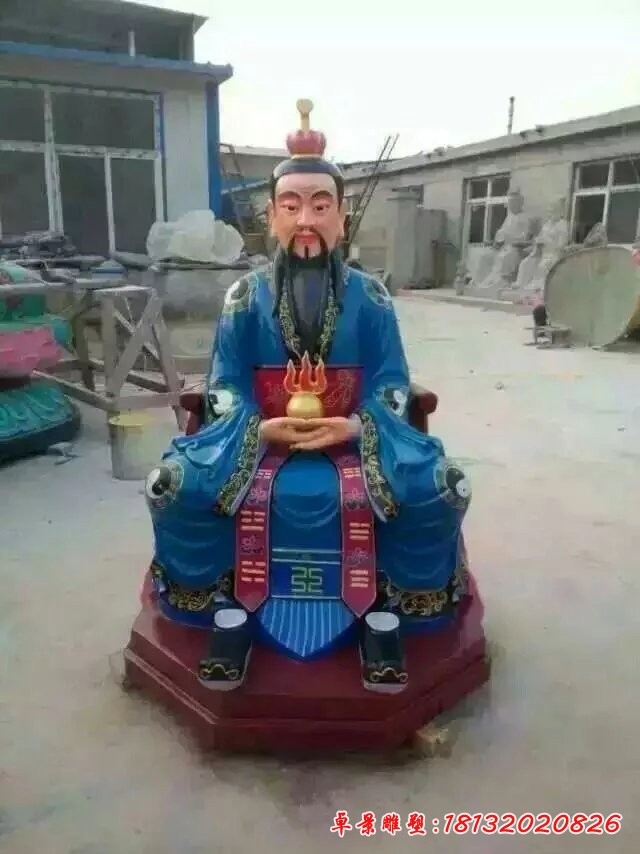 玻璃鋼鎮(zhèn)元子雕塑,玻璃鋼神仙雕塑