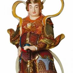 玻璃鋼韋陀雕塑，玻璃鋼彩繪雕塑