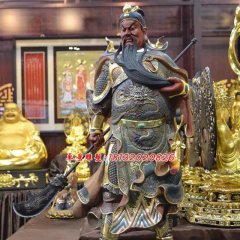 玻璃鋼關(guān)公雕塑，玻璃鋼人物雕塑