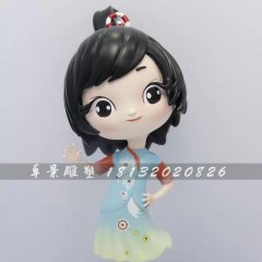 玻璃鋼美少女雕塑，玻璃鋼人物雕塑
