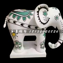 彩繪小象雕塑，玻璃鋼商場(chǎng)雕塑