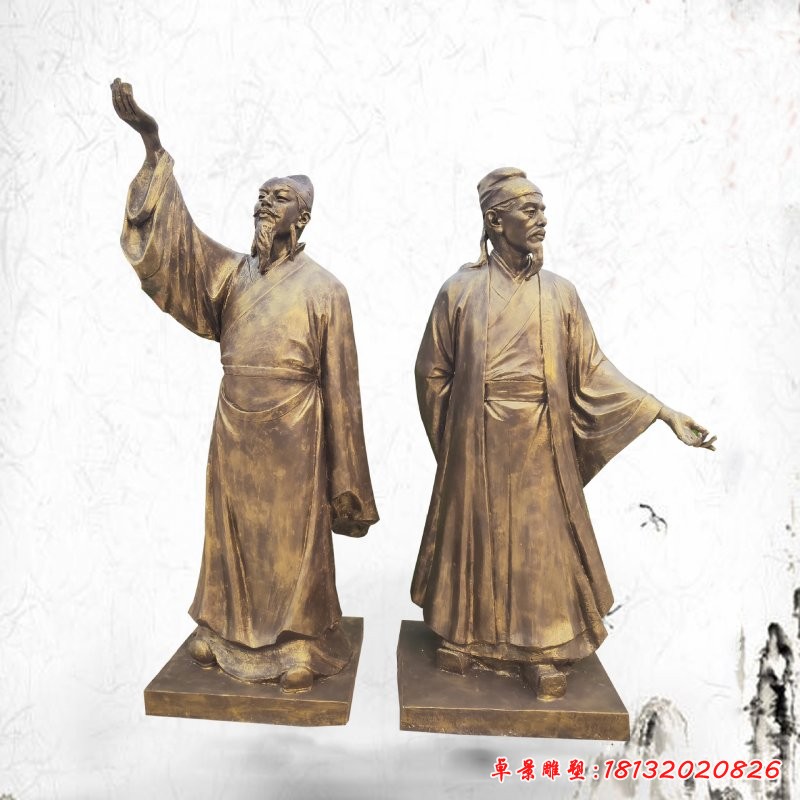 詩仙李白雕塑,玻璃鋼人物雕塑