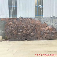 校園古代發(fā)明和老師學生銅浮雕