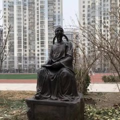 銅雕古代詩(shī)人李白