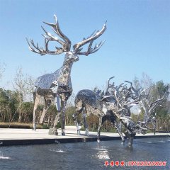 不銹鋼城市鏤空動(dòng)物鹿