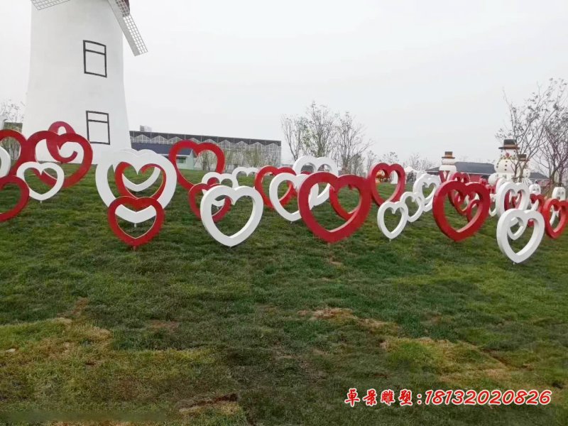 不銹鋼抽象愛心雕塑