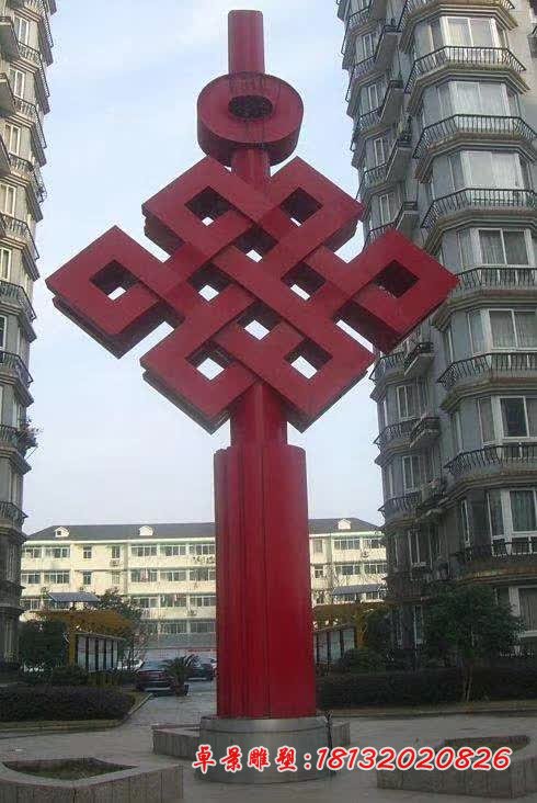 不銹鋼抽象中國結(jié)雕塑