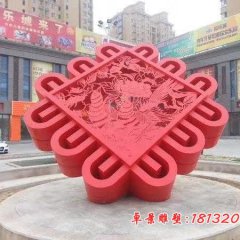 城市不銹鋼剪紙中國(guó)結(jié)雕塑