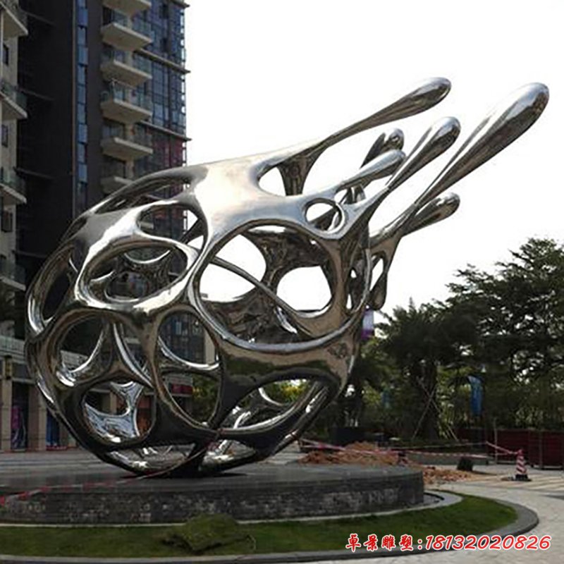不銹鋼火龍果雕塑，商場大型不銹鋼景觀雕塑 (2)[1]