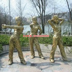 公園雕塑人物銅雕塑