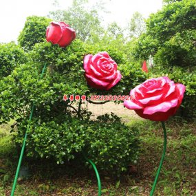 玫瑰花玻璃鋼雕塑