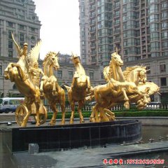 銅雕阿波羅戰(zhàn)車雕塑
